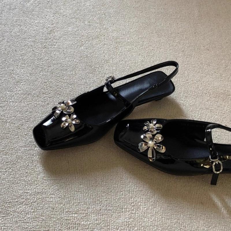 Flower Women Sandals Fashion Heeled Shoes Elegant Dress Woman Slippers 2025 New Designer Slides Sexy Luxury Zapatillas De Mujer