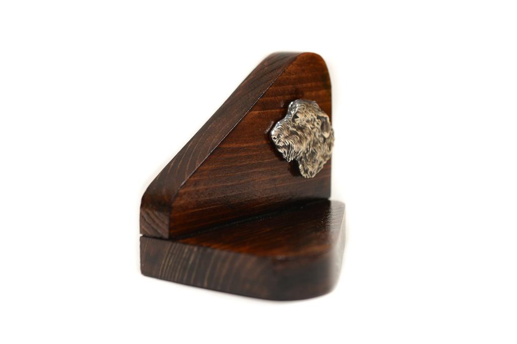 Irish Wolfhound I - wooden candle holder with a dog, tealight holder, a memorial place for a dog by Art-Dog brand