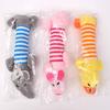 Wholesale Plush Dog Toy Pig With Sound Four-legged Striped Duck Elephant Pet Toy