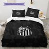 Santos FC Pattern Bedding Quilt Set  Home Decoration  Gift (1 * duvet cover + 2 * pillowcase  without core)