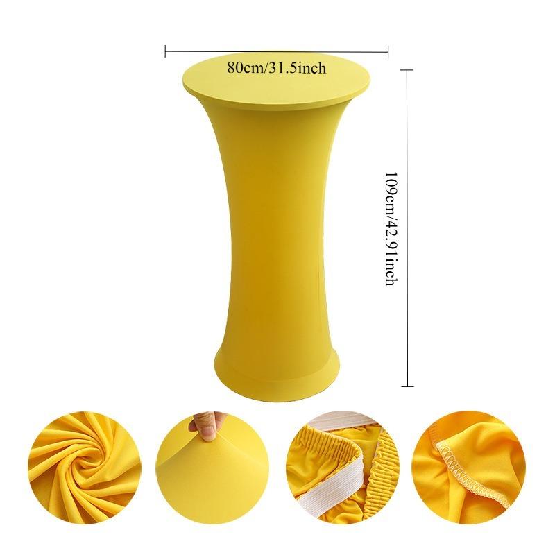 Premium Spandex Round Table Cover Elastic Skirt for Hotel Wedding Banquet Decor