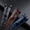22mm Genuine Bamboo Leather Wrist Band For Swatch Strap SVG Watch Strap SVGK403 SVGK402 SVGB400 Men Bracelet Accessories