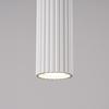 Modern white fluted tube pendant lamp for bedroom, kitchen, island, 1xGU10 10W KARBON Sollux Lighting