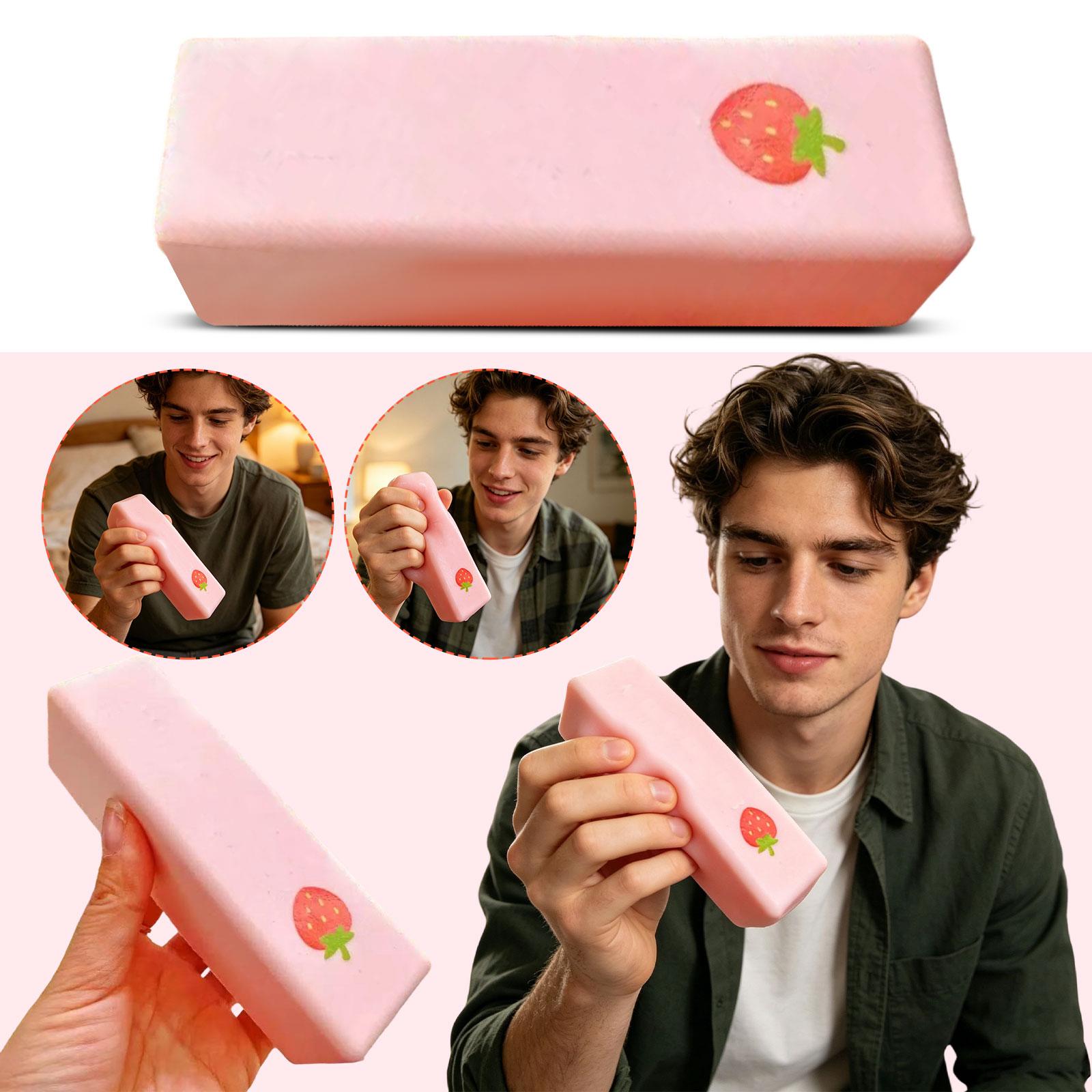 

Strawberry Soft, Slow- Butter Stick/butter Bar Slow- Toy For Students To Stress. One Size