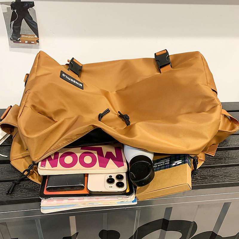 Large Capacity Duffel Bag Solid Color Short Distance Travel Bag Gym Bag Storage Bag