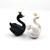 2pcs/set Resin Couples' Crown Swan Decor Set | Aquarium Landscape Ornament | Bonsai Decoration | Home Decor for Fish Tank & Tabletop Styling