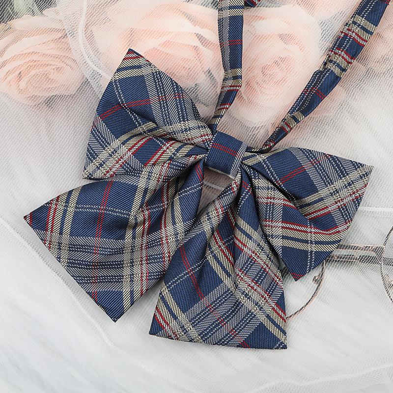 Jk Japanese Plaid Korean Version Of Collar Flower Graduate Female Collar Flower College Wind Streamer Jk Bow Shirt Accessories Sailor Suit