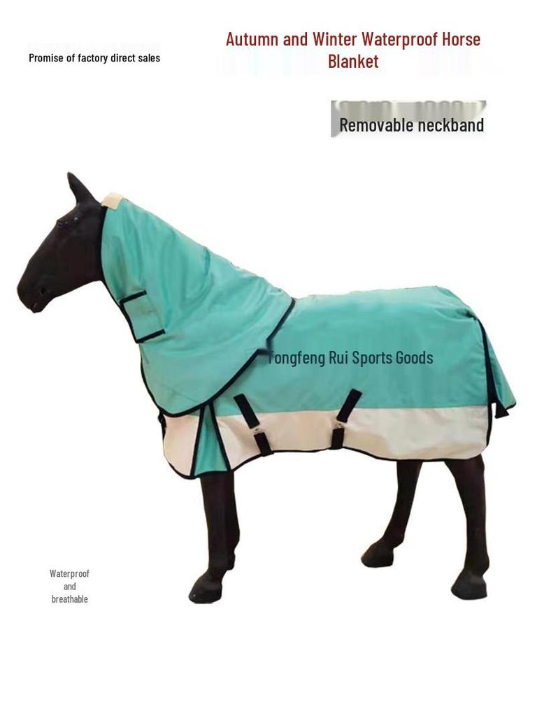 600D Winter Horse Rug with Detachable Breathable Neck Warmer