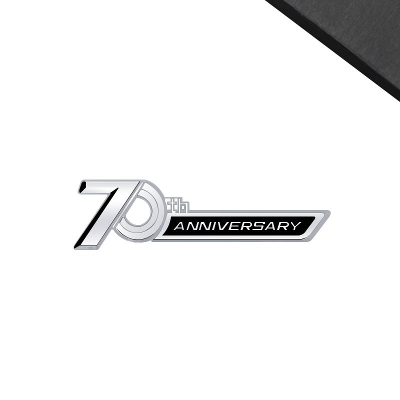 70TH ANIVERSARY BADGE Emblem 3D Sticker ABS Badge For LJ76 LJ78 LJ79 LC200 LC300 FJ150 LAND CRUISER TOYOTA Body Decoration