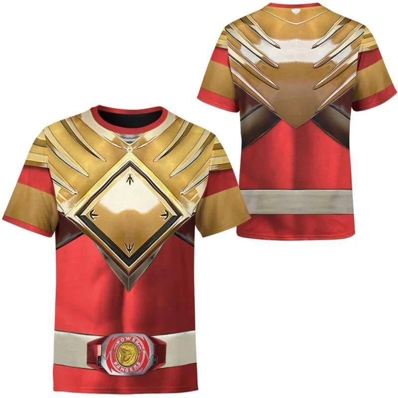 Anime Peripherie Dinosaurier Team Außergewöhnliches Marine Team 3D Gedrucktes Sommer Bequemes Lässiges Kurzarm Herren Damen T-Shirt