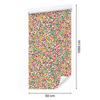 Wallpaper Small flowers beige, green, coral and lime 50x1000