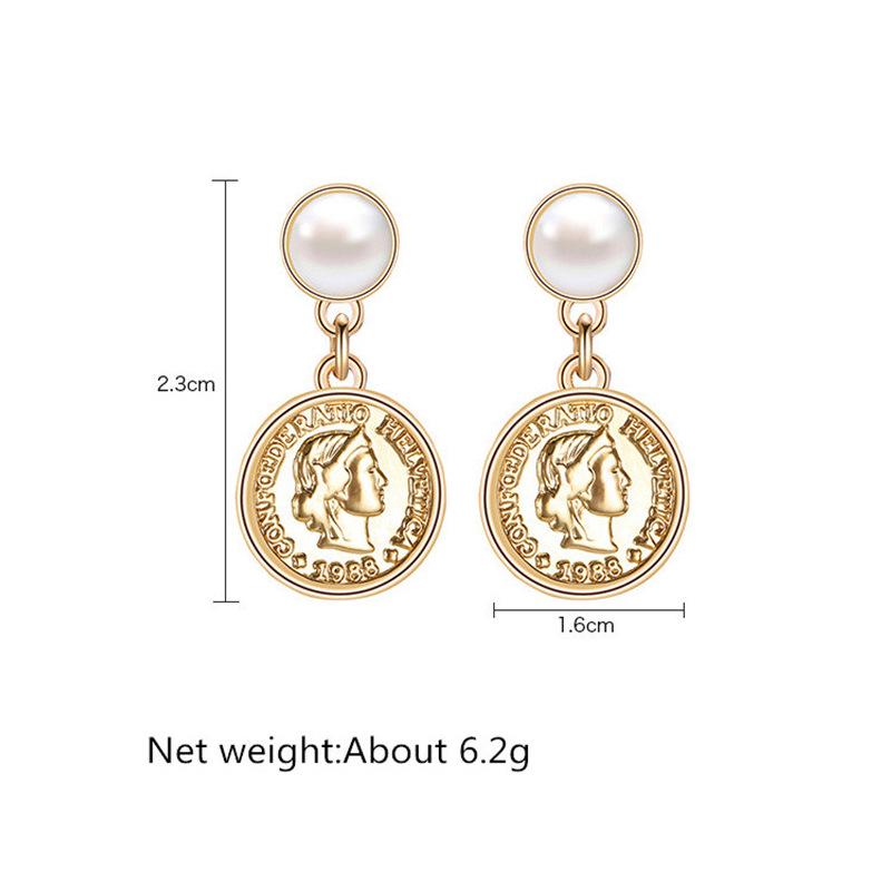 Bold Retro Resin and Alloy Earrings - Fashionable European and American Style