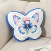 Butterfly Shape Cushion With Digital Print For Bed Couch Decor