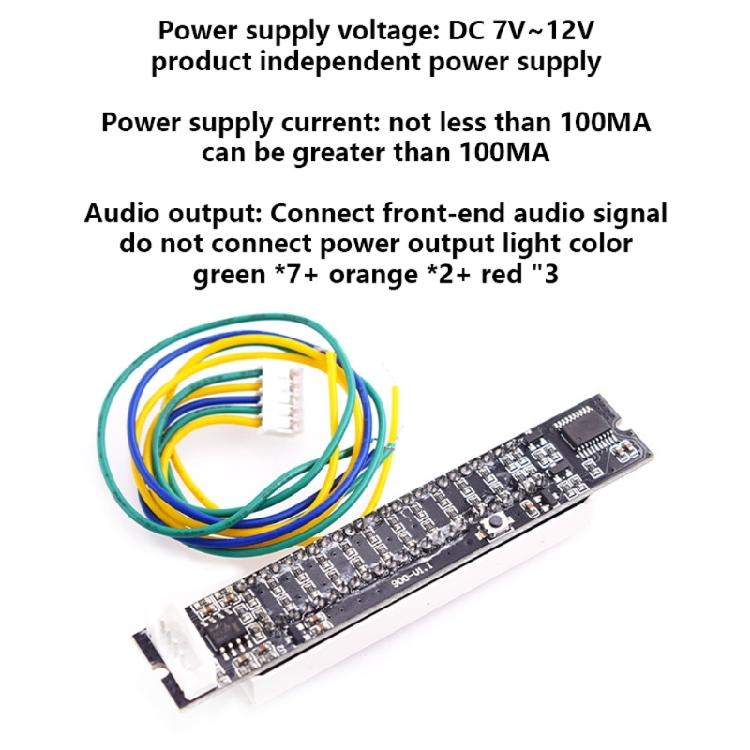 Stereo Music Spectrum LED Light 12 Level Indicator Amplifiers VU Meter for Car Player Light Atmosphere Amplifiers Board
