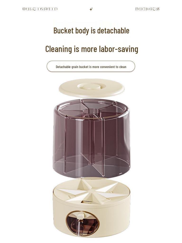 Rotating Rice Storage Container with Insect and Moisture Protection