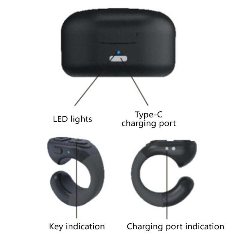 Bluetooth-compatible Remote Control Page Turner,Electronic Wireless Media Button Remote Selfie Control