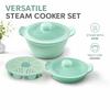 Silicone Steamer Pot with Steamer Rack, - Pot for Kitchen Cooking and Steaming