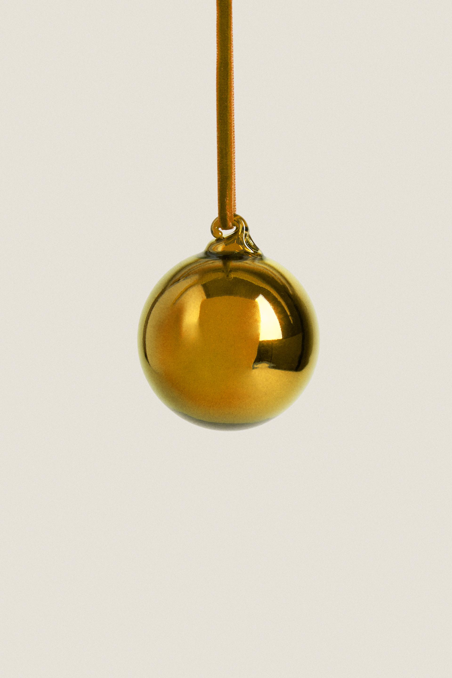 

SPARKLY GLASS CHRISTMAS BALL DECORATION