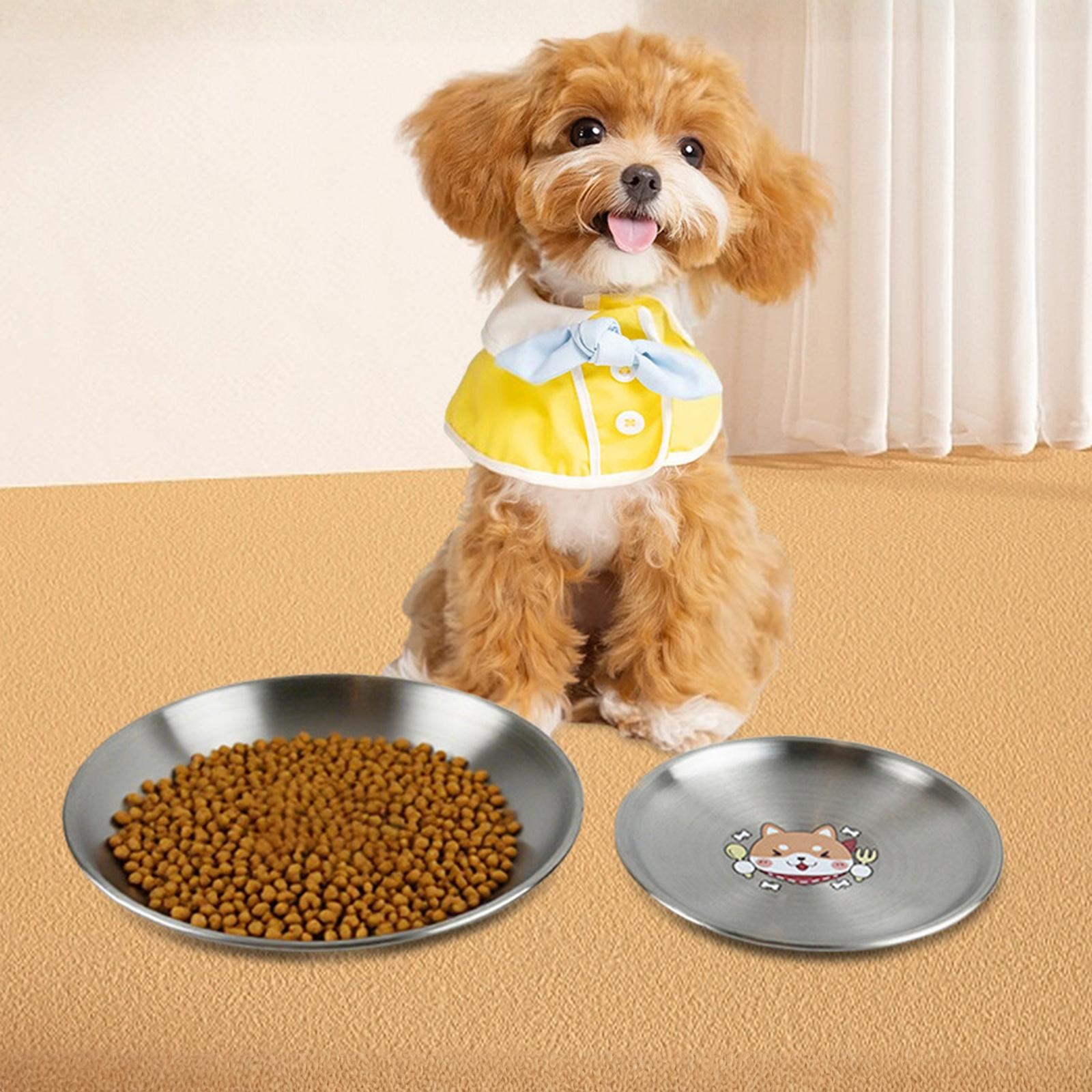 

Stainless Steel Pet Bowl Non- Feeding Dish for Dog Small Breed one size серебряный