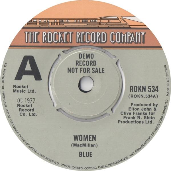 

7inch Record BLUE (31) - Women ROKN534PROMO The Rocket Reco 1977 UK Rock Used