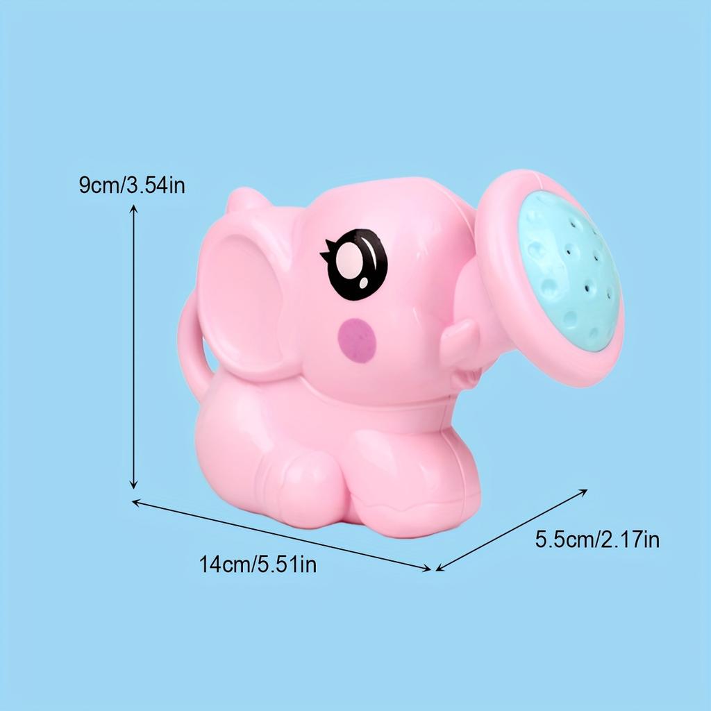 1pc Youngsters Bath Toys Cute Cartoon Elephant Shower Kettle, Pink And Blue Elephant Design, Fun Bath Time Water Play Accessories