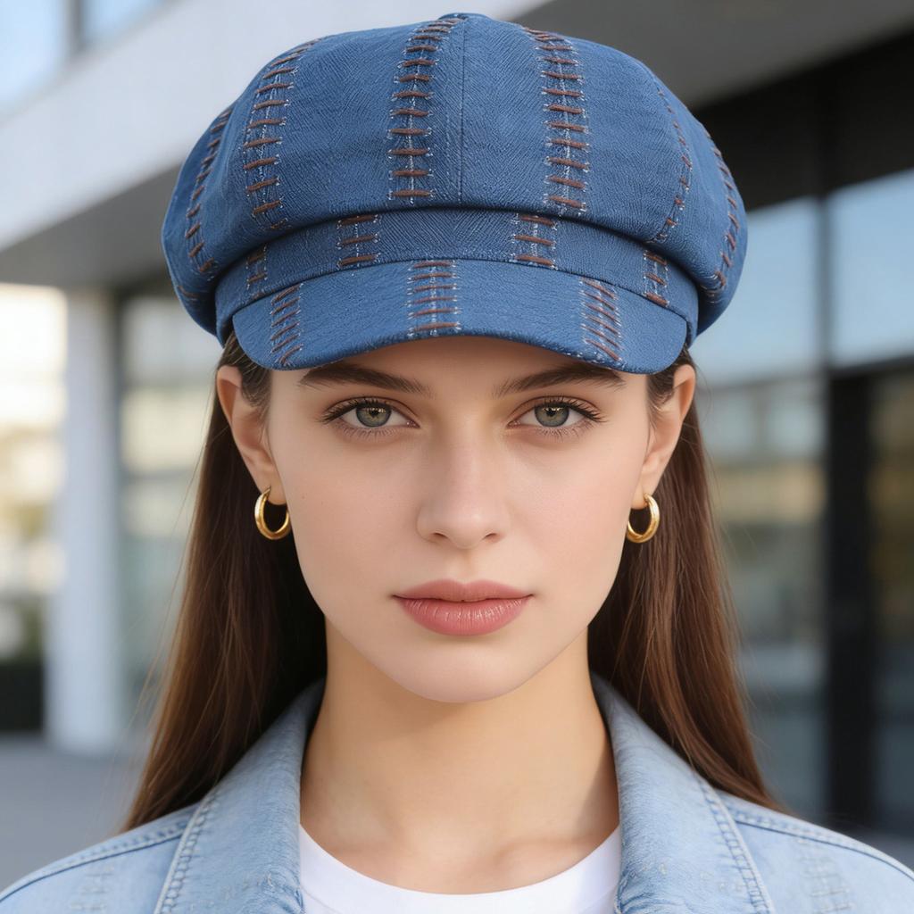 A washable retro Japanese and Korean style newsboy cap for ladies, suitable for daily leisure, commuting, shopping and outings