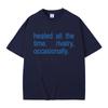 Hot Sale Classic Quote Heated Rivalry Heated All The Time Rivalry Occasionally Print T-shirt Unisex Women Fashion Oversized T Shirt