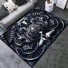 1PC Skull Dark Gothic Pattern Printed Carpet Rug for Living Room Bedroom Home Sofa Decoration,Non-slip Floor Mat Floor Mat