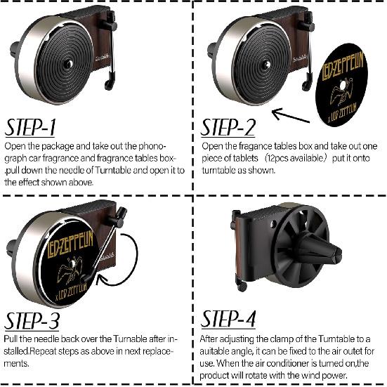 Maicican 12PCS izable Car Air Freshener Vent Clip, Pop Singer Album Cover Record Player Shape, Music Lover Gifts. (Fashion)