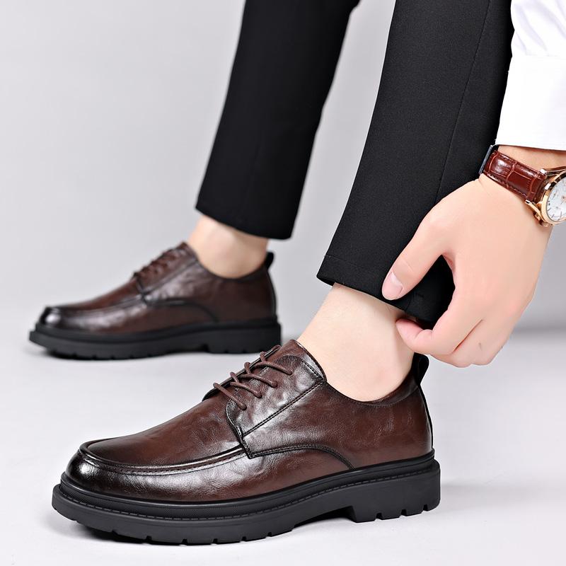 2024 Leisure Leather Men Casual Shoes New Arrival Oxford Footwear High Quality Business Men Gentleman Formal Wedding Dress Shoes