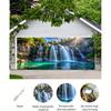 2D Turquoise Lake Waterfall Garage Banner Outdoor Holiday Decoration