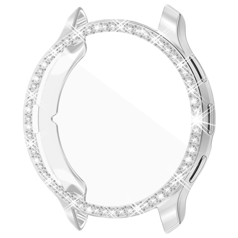 Sparkling Single Row Diamond TPU Protector Cover Watch Case for Venu 3/Venu 3S Stylish Electroplated Shell