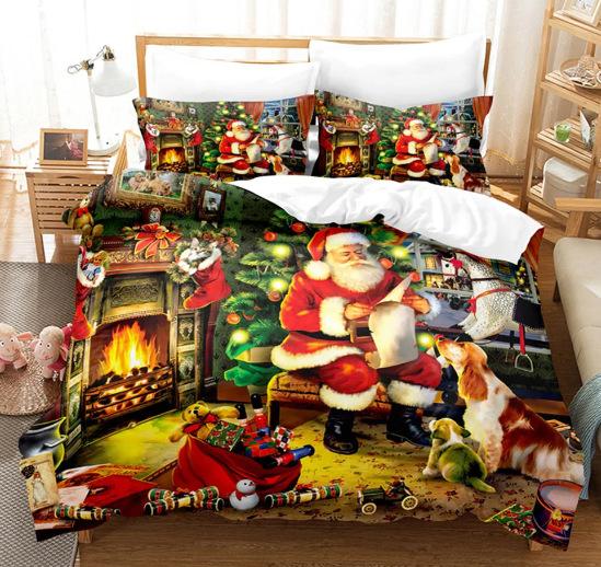 

Santa Claus Bedding Set - Digital Print Duvet Cover and Sheet Set 100*135cm