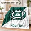 Custom Text Flannel Blanket Plymouth Argyle FC Print Warm Cozy Blanket Home Sofa Bedding