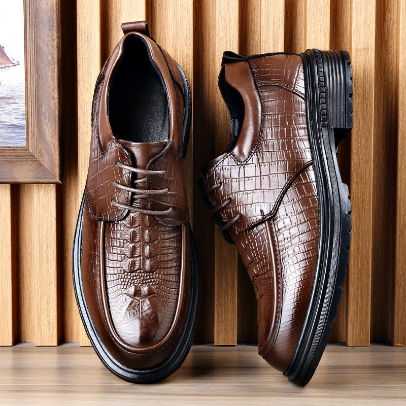 

Low-top leather shoes men s cowhide British dress casual men s soft-soled wedding groom leather shoes 2025 38