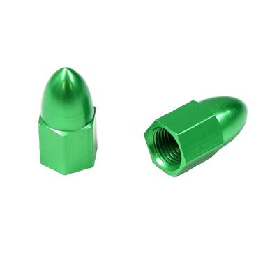 MOTO BASE Motorcycle Air Valve Cap | MBAP-AVC-02 | Green (Bullet)
