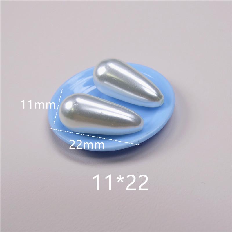 Korean Craft Iridescent Water Drop Faux Pearl DIY Jewelry Beads