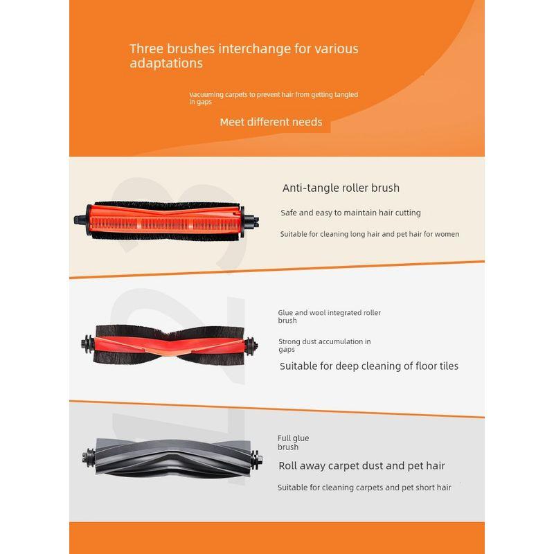 Suitable for Xiaomi Mijia Sweeping Robot M40S Accessories: Roller Brush, Side Brush, Filter, Cleaning Cloth, Dust Bag, Cleaning Liquid