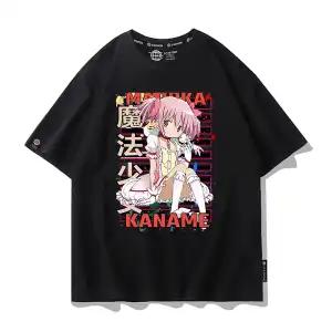 Anime Puella Magi Madoka Magica Cosplay Printed Short Sleeves TShirt Casual Tee Fashion Shirts In Summer Birthday Gifts