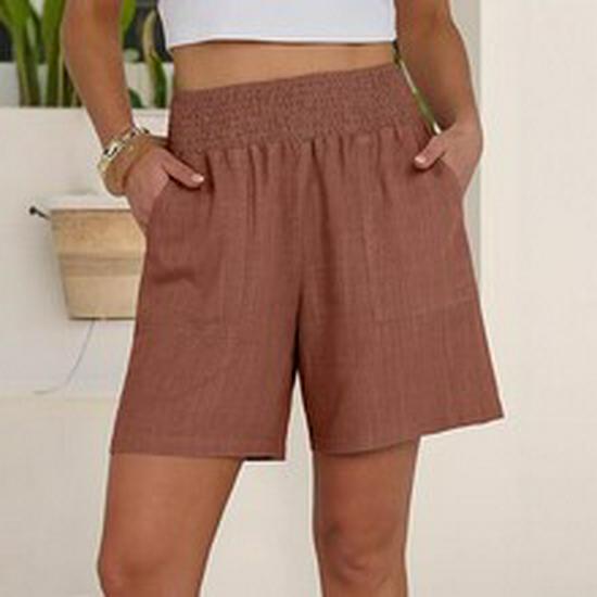 2026 Spring/Summer Women's High-Waisted Floral A-Line Casual Shorts - European Style, Versatile Vacation Wear