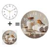 Round Glass Wall Clock 30x30cm Custom Business Logo Silent Quartz Movement for Retail Shop