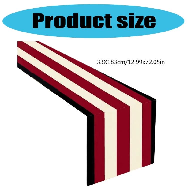 Vintage Flag Table Runner for Independence Day Slip-Proof Linen Fabric Tablecloth for Dinning and Elegant Table Setting