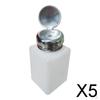5x Nail Polish Remover Pump Dispensers, Empty Plastic Dispenser Bottle with Cap - 200ml