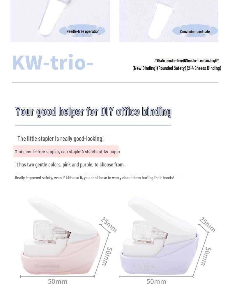 Kede You 5399 Stapleless Needle-Free Effort-Saving Stapler
