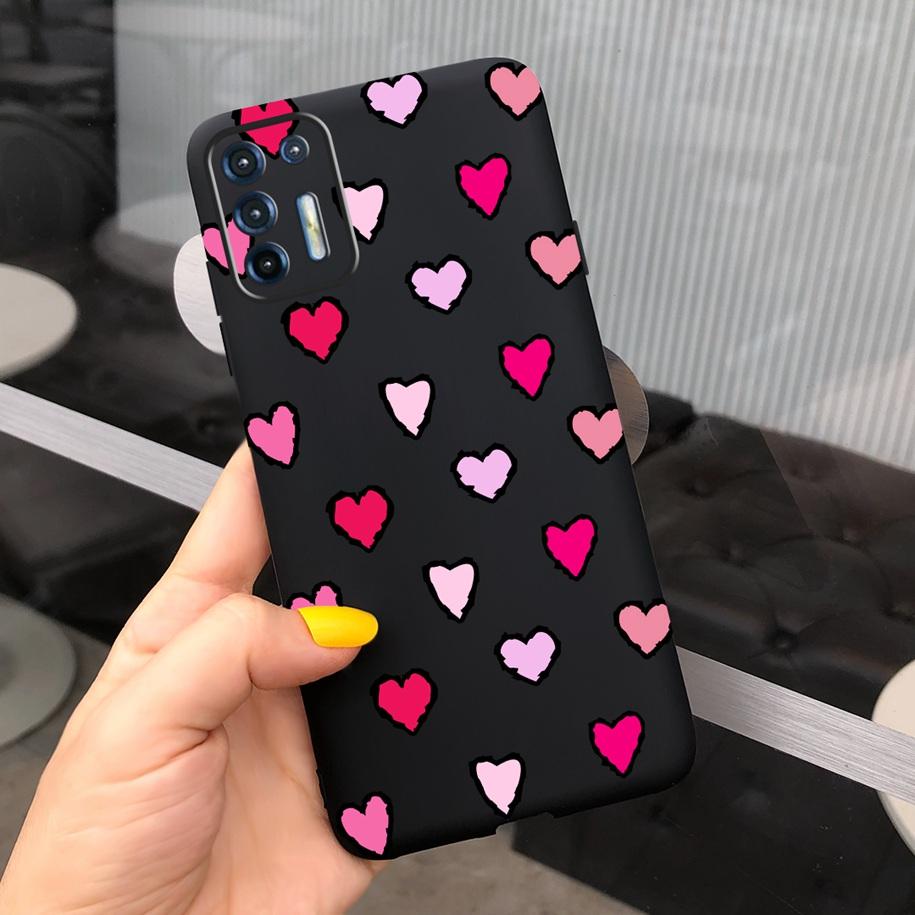 Für Motorola Moto G9 Plus Hülle Mode Liebesherz Weiche Abdeckung Silikon TPU Funda Für Moto G9 Plus XT2087-1 G9Plus Handy Tasche Hüllen