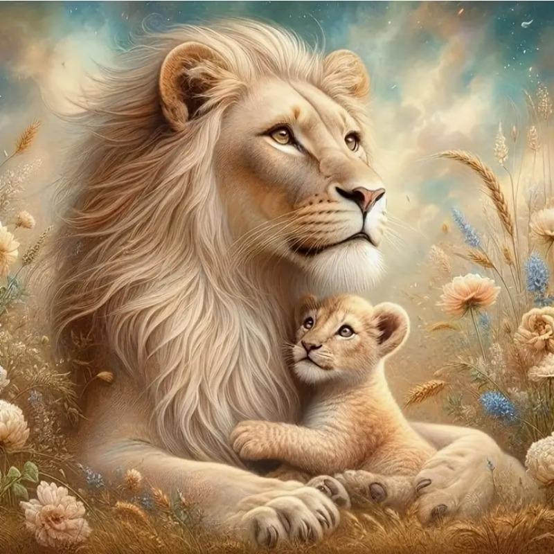 5D Diamond Painting Full of Diamonds, Animal DIY Round Diamond Square Diamond Hanging Diamond Sticker Living Room