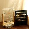 Wood Large Capacity Earring Display Organizer Holder Earrings Storage Jewelry Display Stand Counter Display Rack