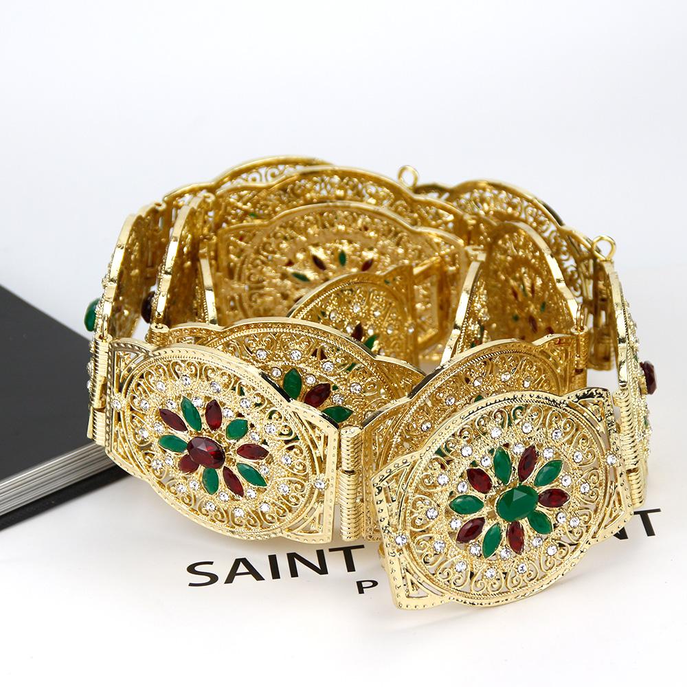 

Золотой Цвет Кристалл Пояс Невесты Талии Цепи Женщины Платье Пояс Ювелирные Изделия Тела Свадебные Украшения золотой