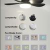 Quiet E27 Screw Five-Leaf Ceiling Fan Light for Living Room, Bedroom, or Restaurant