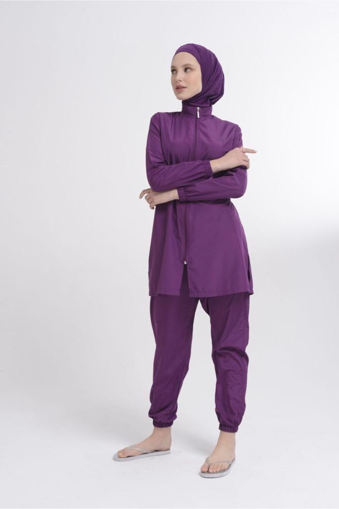 Muslimischer bescheidener islamischer Burkini-Strand-Schwimmanzug für Damen, Bademode, Hijab, Strandmode, Badeanzug 